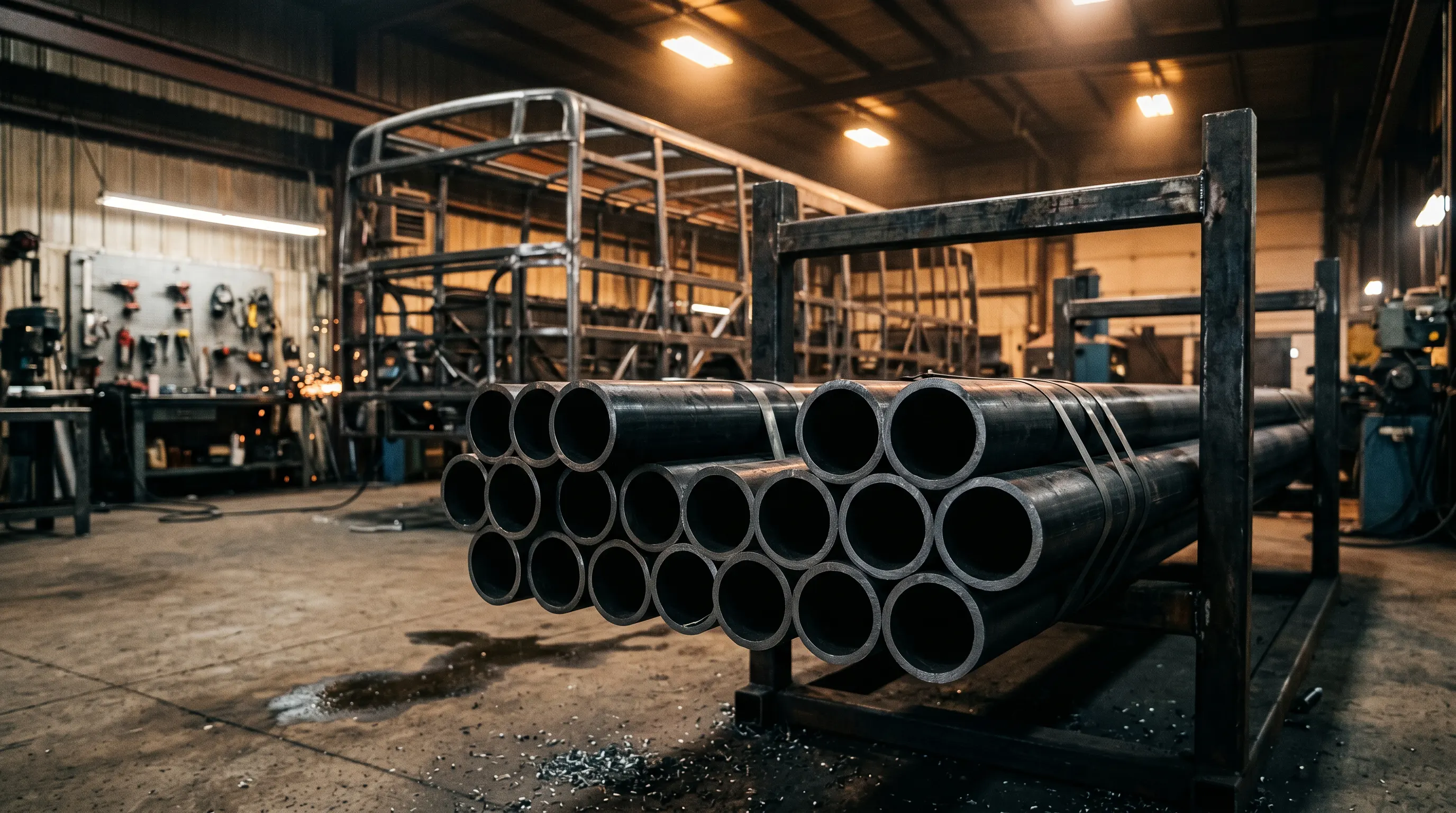 Black Pipe for auto industry - 2mm+ wall thickness for bus body and truck chassis fabrication